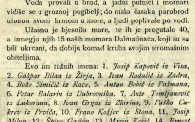 Pučki list, 15. ožujka 1907. – Brodolom SS Imperatrix