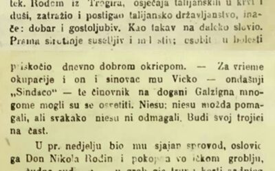 Raskovani, 19. kolovoza 1921. – Smrt don Ante Šurije