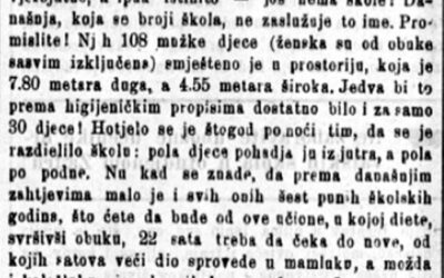 Narodni list, 1. studenoga 1902. – Potreba škole