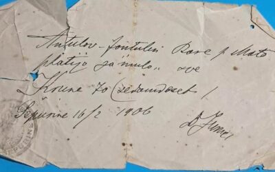 Potvrda iz 1906. o uplati doprinosa za izgradnju mula