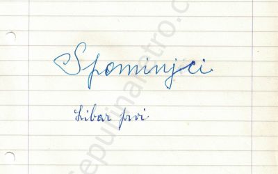 Tome Cukrov – Zbirka “SPOMINJCI” – Libar prvi i dopune – 1. dio